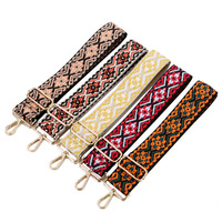 Verdicken Sie National Wide Schulter gurt Rucksack Geldbörsen riemen Damen Long Cross body Embroider Flower Canvas Bag Straps