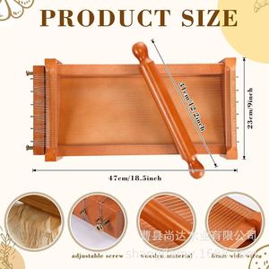 Cortador de pasta de madera hecho a mano, herramienta para hacer pasta con rodillo, herramienta para prensar pasta - Product Image 5
