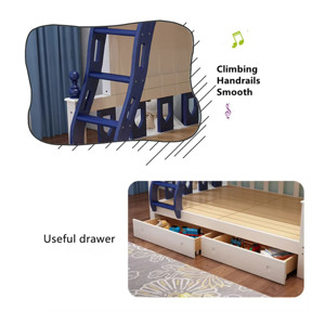 Mobilier de Chambre ODM & OEM Ensemble de Lit Enfant en Bois Lit Superposé Mezzanine Lit Princesse Double Lit Moderne en Bois pour Enfant et Bébé - Product Image 5