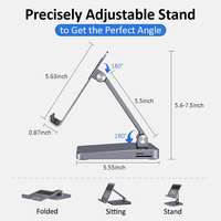 Support de tablette réglable en hauteur 7 en 1 Station d'accueil Hub Usb C 4K 60Z Hd-Mi Usb3.0 Pd 100W pour support de téléphone Ipad