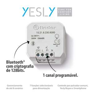 ตัวควบคุมไฟฟ้าอิเล็กทรอนิกส์ Finder 300W 230V บลูทูธไร้สาย ควบคุม 1 ช่องทาง รองรับแอปพลิเคชัน - Product Image 3