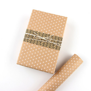 Papier cadeau luxueux personnalisable 80g, papier kraft à pois, série 50*70 par feuille, adapté à diverses occasions - Product Image 2