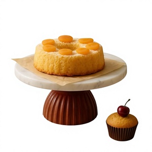 Round <b>Marble</b> <b>Cake</b> <b>Stand</b> With Wooden Base For Displaying <b>Cakes</b> And Desserts Direct factory supply <b>cake</b> Portable <b>cake</b> <b>stand</b> bulk - Product Image 1