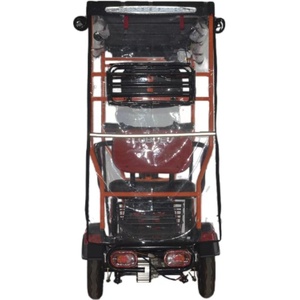 2024 China Cheap Factory Price Solar Powered Three Wheel Electric Tricycle Hot Selling Adults Electric <strong>Motorcycle</strong> <strong>with</strong> <strong>Roof</strong> - Product Image 2