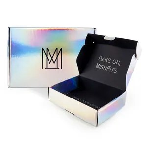 Custom Printed Logo Holographic Laser High Quality Magnet Cardboard Paper Packaging Boxes For Cosmetic