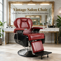 Chaise de barbier au design américain classique pour salon de coiffure, chaise de coiffure pour homme, mobilier de salon, Silla De Barbero, équipement de salon