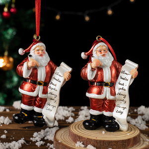 Pendentif de décoration d'arbre de Noël fait à la main nouveau ornement de résine de père Noël pour le bureau à la <span class=keywords><strong>maison</strong></span> pour le cadeau de fête - Product Image 5