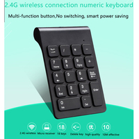 Dropshipping Mini Keypad Numerik Nirkabel 2.4GHz Numpad 18 Tombol Keyboard Digital untuk Akuntansi, Kasir, Laptop, Notebook, Tablet
