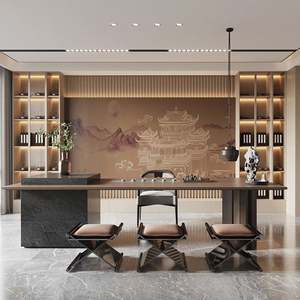 Juego de Mesas de Madera Personalizables y Muebles de Sala de Estar, Incluye Almacenamiento de Pared para el Área de Descanso, Muebles para Toda la Casa - Product Image 1