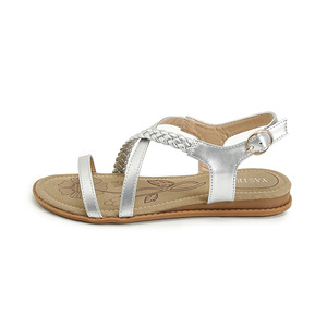 Flat Sandals Women Summer Open Toe Floral Pattern PU Upper Breathable Rubber Outsole Fashion Trend Buckle Closure wholesale - Product Image 6