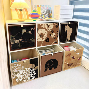 Boîte de <span class=keywords><strong>rangement</strong></span> rectangulaire pliable moderne et simple en tissu non tissé pour vêtements et jouets, 60L, modèle XY-003 - Product Image 1