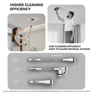 Hot Sale Electric Cleaning Brush Cordless Tub Tile Cleaning Brush Scrubber With Electric Spin Scrubber Replaceable Brush Heads