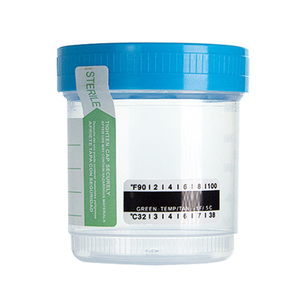 Recipiente de Orina Estéril Desechable de Plástico con Tira Indicadora de Temperatura, Vaso para Muestras de 100 ml - Product Image 2