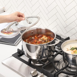 Ensemble de casseroles en acier inoxydable 304 tri-couches de qualité supérieure, antiadhésives, pour une utilisation quotidienne en cuisine - Product Image 4