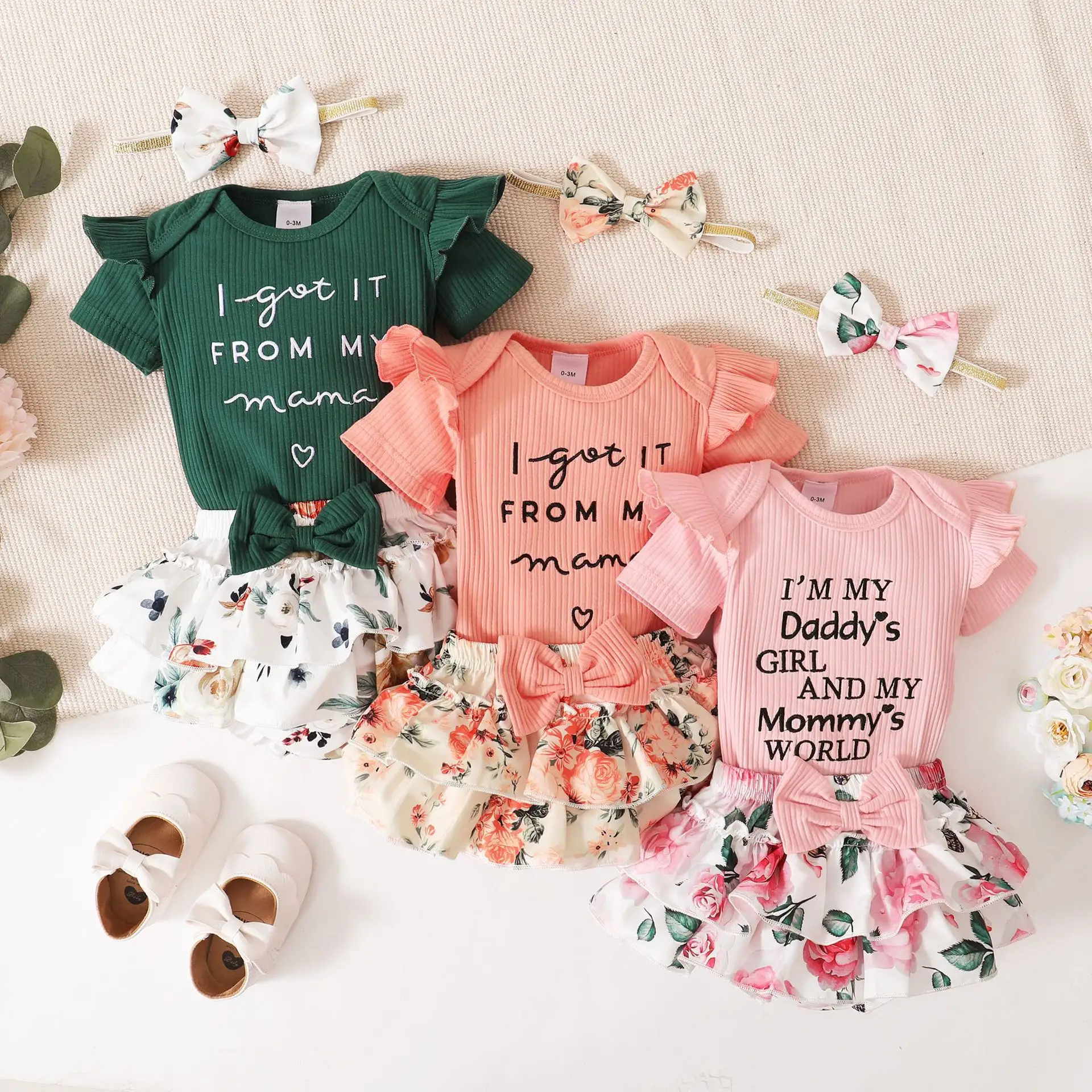 Children Clothing Newborn Romper Set 0-3 Month Girls Clothing Sets Baby Girls
