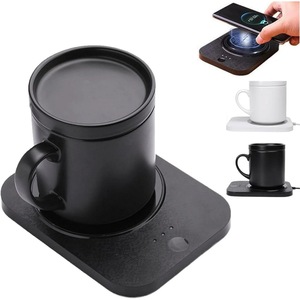 Calentador de Tazas Inalámbrico con Función de Carga, <span class=keywords><strong>Taza</strong></span> Térmica con Apagado Automático y Control Táctil para Teléfono Móvil, Alimentado <span class=keywords><strong>por</strong></span> <span class=keywords><strong>USB</strong></span> - Product Image 3