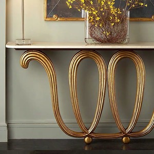 Bàn Điều Khiển Goldleaf Cổ Điển Sang Trọng, Nội Thất Phòng Khách Phong Cách Châu Âu Sang Trọng, Bàn Điều Khiển Cao Cấp - Product Image 6