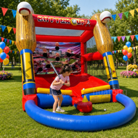 Jeux gonflables de carnaval personnalisés pour enfants, jeu de baseball gonflable à piles, location