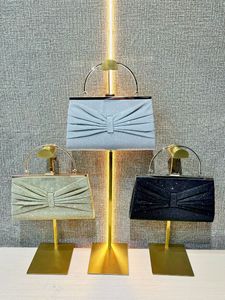 Cross-border New Shiny Bow Polyester Evening Bag With Pleated Design European Retro Style for Celebrity Parties Tanjing - Product Image 4