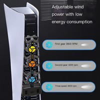 Ventilateur de refroidissement RGB pour PS5 Réglable Vitesse du Vent Hôte Radiateur Dissipation Thermique Accessoires de Jeu
