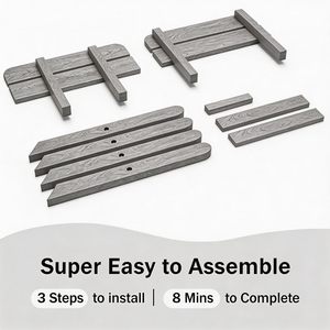 Tavolo Pieghevole Leggero Blu con Piano a Doghe in Legno HIPS, Resistente alle Intemperie, Compatto e Portatile per <span class=keywords><strong>Spiaggia</strong></span>, Campeggio, Balcone - Product Image 6