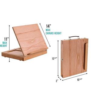 Chevalet d'art portable réglable en bois de style Art déco, écologique, avec tiroirs de rangement et <span class=keywords><strong>palette</strong></span> pour la peinture - Product Image 2
