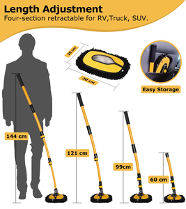 Mopa Retráctil para Lavado de Autos, Cepillo de Aluminio Suave, Herramienta de Limpieza No Dañina para la Pintura, Venta al Por Mayor - Product Image 6