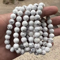 Bracelets en Perles Rondes de Pierres Naturelles 6mm 8mm 10mm, Agate et Pierres Précieuses Cristallines Montées à la Main, pour Femmes et Hommes