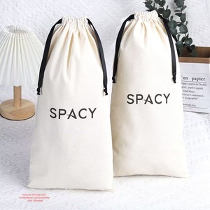 Recyclable Promotion Organic Muslin Cotton Drawstring Bag Custom Logo Printed for <b>Cloth</b> Hat Shoe Storage <b>Dust</b> Muslin Cotton Bag - Product Image 1