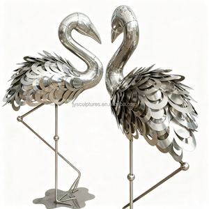 Escultura de Flamenco Personalizada en Acero Inoxidable - Decoración de Jardín para Exteriores OEM/ODM para Zoológicos y Paisajismo Acuático - Product Image 6