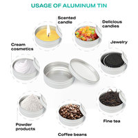 Vente en gros de boîtes en métal blanc de 15 ml/15 g (1/2 oz) pour baume à lèvres DIY avec bouchon à vis, boîte en aluminium