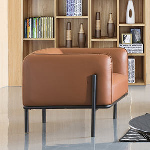 أريكة عصرية بثلاثة مقاعد من الجلد الصناعي مع وسائد من الفوم عالي الكثافة لغرفة المعيشة وغرفة العائلة - Product Image 5