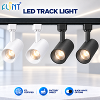 Rail lumineux en aluminium ETL à commande directe d'usine, 10W 15W 25W, 3 températures de couleur, dimmable, Ra90, avec adaptateur JUNO HALO pour restaurant, supermarché, galerie