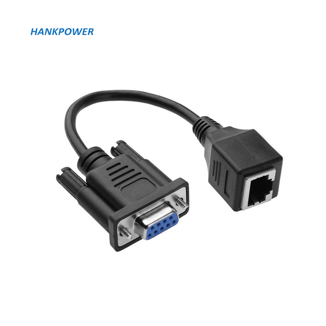 High Quality RJ45 8P8C Female to DB9 9Pin VGA Female RS232 Adapter Network Cable