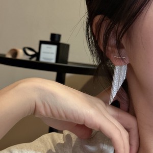 Pendientes de Plata de Ley S925 con Borlas Estilo Coreano, Joyería Minimalista Coreana de Moda, Estilo Retro INS, Venta al por Mayor - Product Image 3