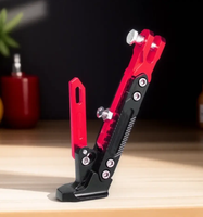 Béquille arrière universelle pour moto en acier inoxydable et aluminium, support latéral réglable, pied de support trépied pour le stationnement