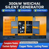 Groupe électrogène diesel silencieux Weichai 300 kW 400 kW avec ATS, modèle ouvert