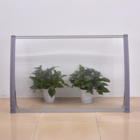 Prix usine oem taille personnalisée maison porte d'entrée abri contre la pluie polycarbonate feuille creuse auvent avec support en plastique