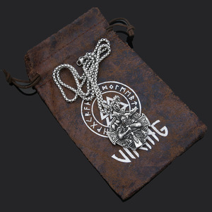 Châu Âu Mỹ Phong Cách Retro Người Đàn Ông Của Odin Vòng Cổ Mặt Dây Chuyền Thiết Kế Hình Học Bắc Âu Phong Cách Thép Không Gỉ Titan Thép Bán Buôn - Product Image 4