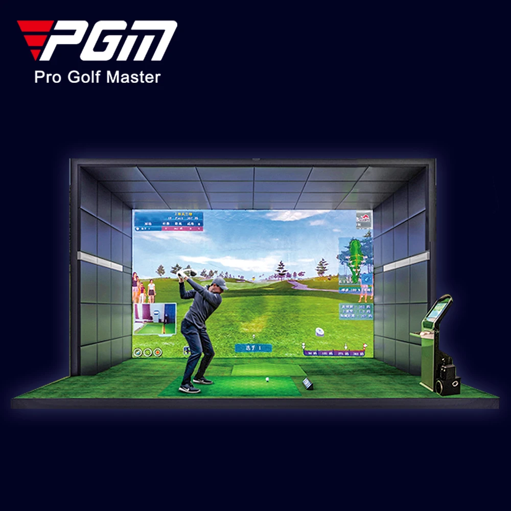 PGM MNQ001 trifft Golf-Trainings hilfe Indoor Range 2D-Bildschirm Golfs imulator