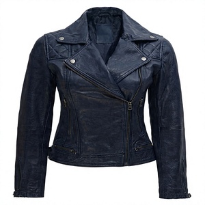 Blouson moto femme en similicuir bordeaux, coupe ajustée, style motard, col montant, fermeture éclair, court, manteau d'hiver - Product Image 2