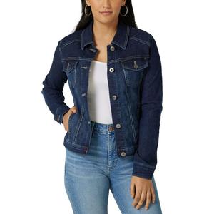 New Winter Fashion Women's <b>Denim</b> <b>Jacket</b> Full Sleeve Loose Button Pearls Long Wild Casual 2024 Supplier Bangladeshi Cotton - Product Image 4