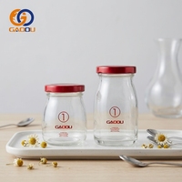 Bouteilles en verre de qualité alimentaire de 150 ml, 200 ml, 250 ml, 500 ml, 1000 ml, 1 L, bouteilles en verre pour lait, jus et boissons de 5 oz, 7 oz, 8 oz, 16 oz, 32 oz avec couvercle