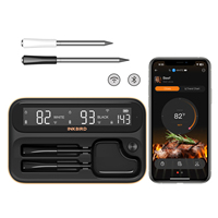INKBIRD termometer panggangan INT-12-BW nirkabel, termometer daging digital deteksi ganda wifi