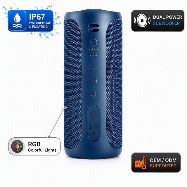 Wholesale Party Wireless Speaker 40W Subwoofer Extra Bass IP67 Waterproof Stereo Colorful Light OEM ODM