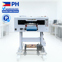 Imprimante UV DTF A3 Prix Usine PH Stock Manila Davao Cebu Entrepôt Machine d'impression automatique de films AB et d'étiquettes autocollantes avec laminage