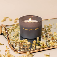 Mescente luxe noël mariage décoratif woodwick citron lavande parfumé bougies de soja coffret cadeau