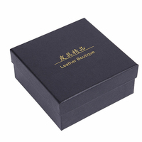 D'intérieur en satin noir, boîte-cadeau, ceinture, portefeuille, vente en gros, livraison gratuite
