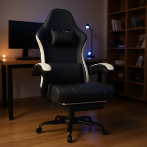 Chaise de jeu ergonomique en cuir PU, accoudoirs 4D, chaise de bureau inclinable pour usage domestique - Product Image 2