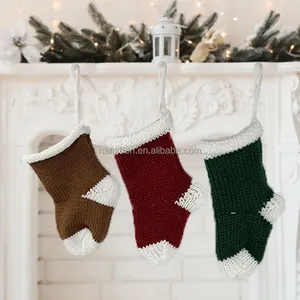 7 pouces Design Tricot Motif Décor À La Maison Personnalisé Suspendus Chaussettes En Tricot pour Mini Bas De Noël